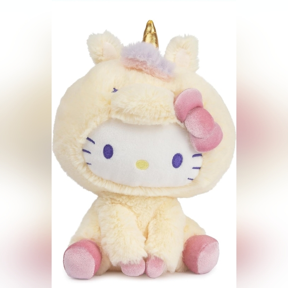 HELLO KITTY 🦄 GUND X Sanrio Yellow Hello Kitty Unicorn Plush ☆》NWT 《☆ - Picture 8 of 8